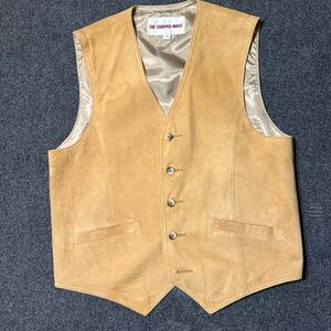 Sharper Image Camel Suede Men's Vest